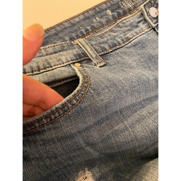 Jennifer Lopez Jeans Distressed Blue Denim Size 20W - Picture 4 of 10